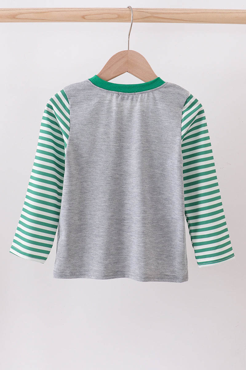 Green Tree Tractor Applique Top