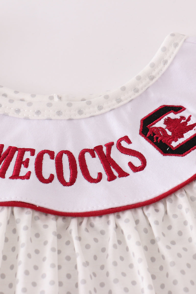 South Carolina Gamecocks Embroidery Ruffle Shorts Set