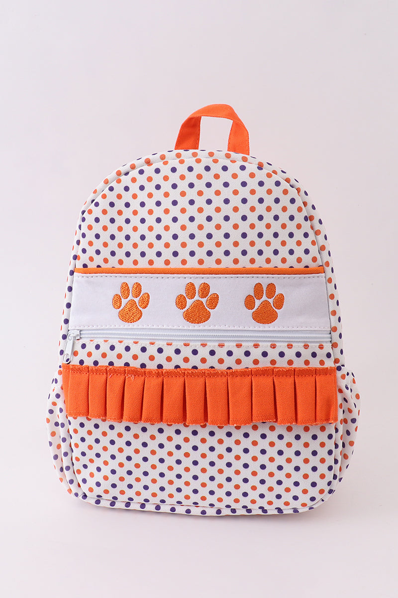 Clemson University Embroidery Girl Schoolbag