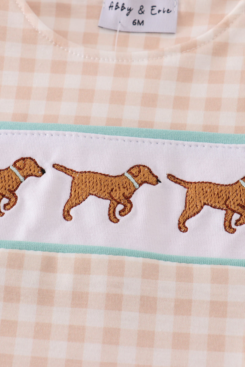 Mint Hunting Puppy Gingham JonJon