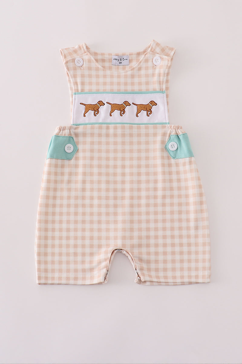 Mint Hunting Puppy Gingham JonJon