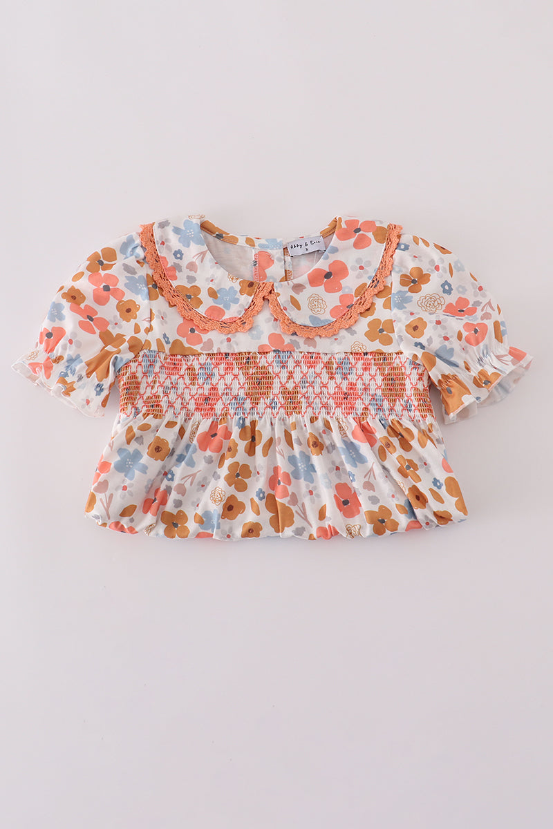 Floral Printed Smocked Dress
