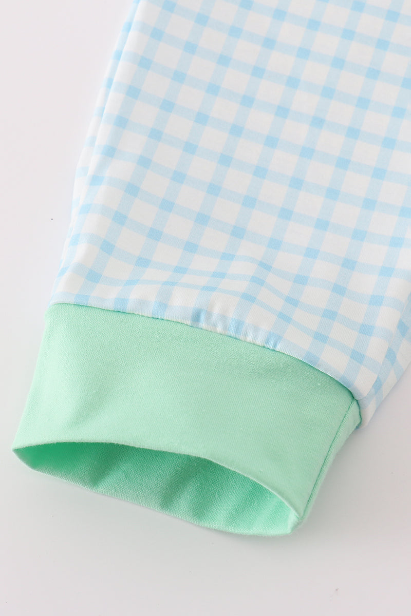 Green Noah's Ark  Applique Ruffle Pants Set