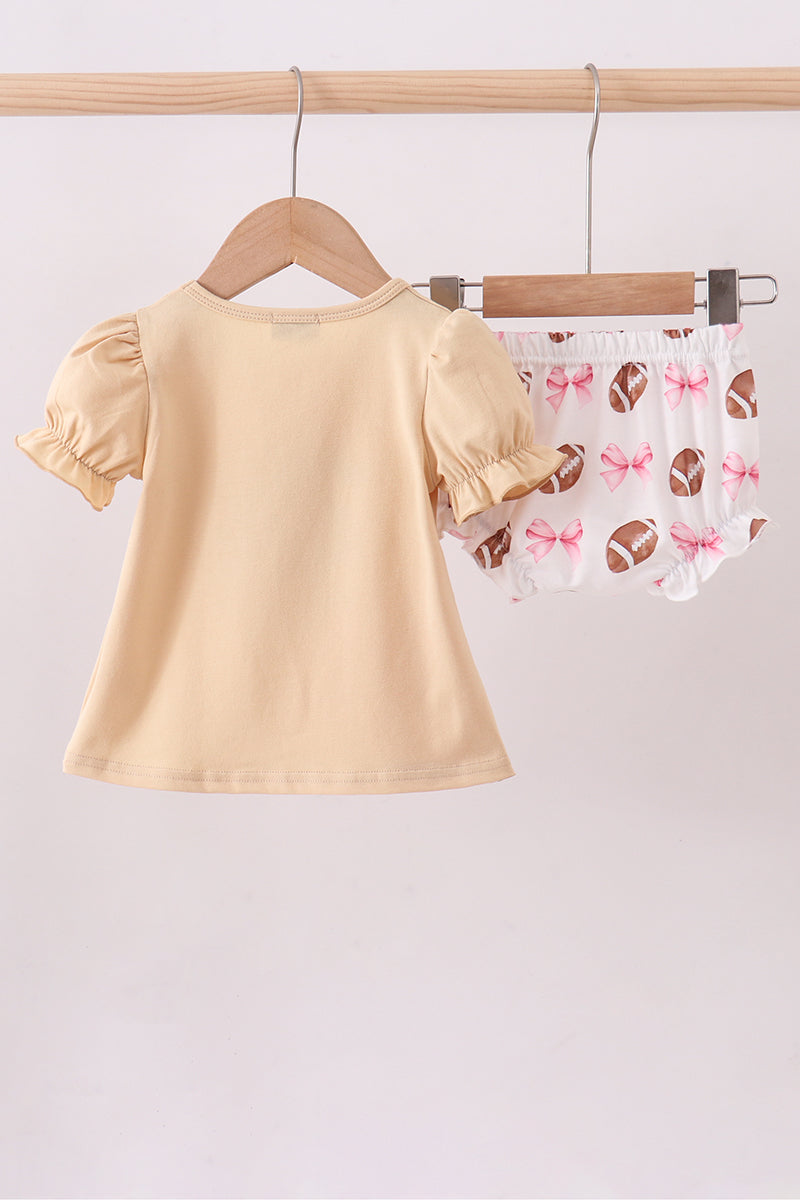 Game day football bloomer set