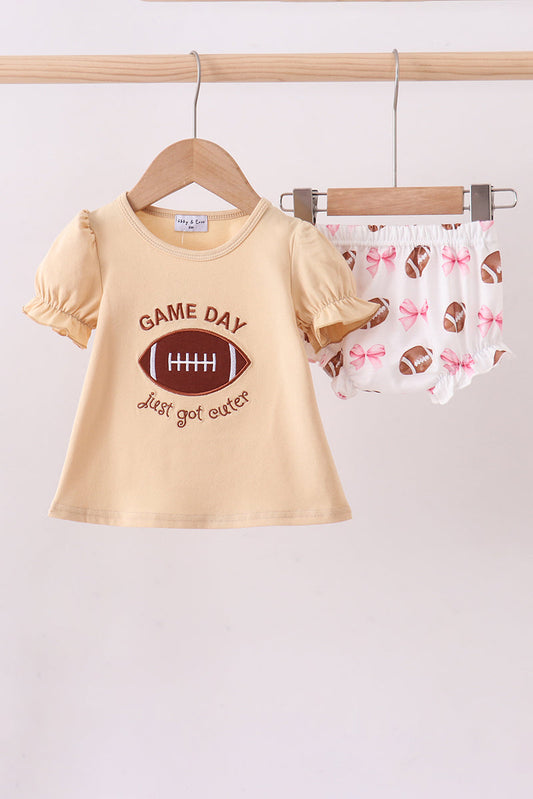 Game day football bloomer set