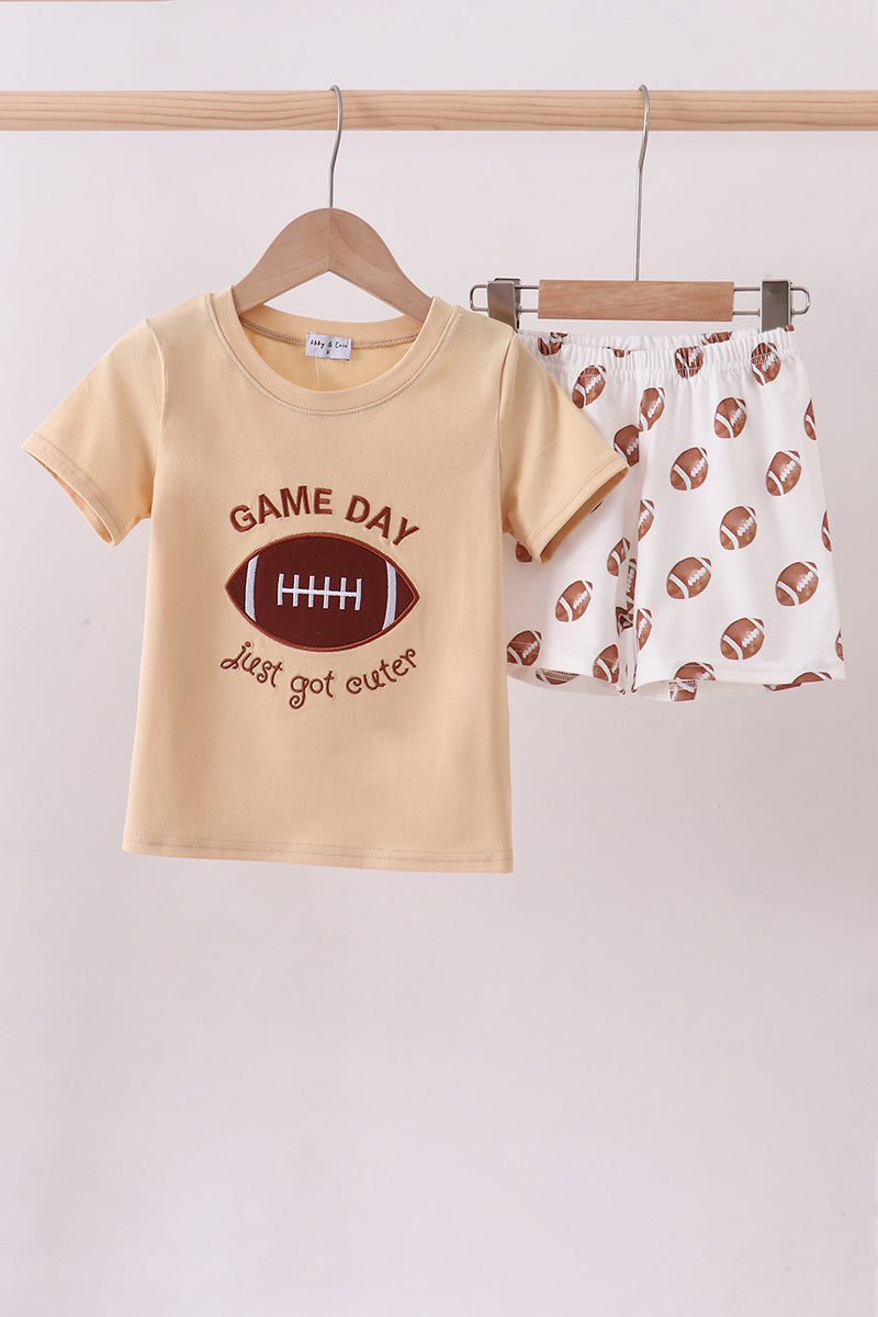 Game day football shorts set