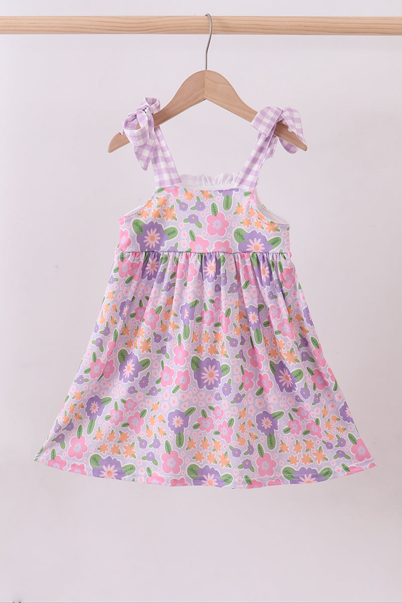 Purple floral Jesus loves me dress