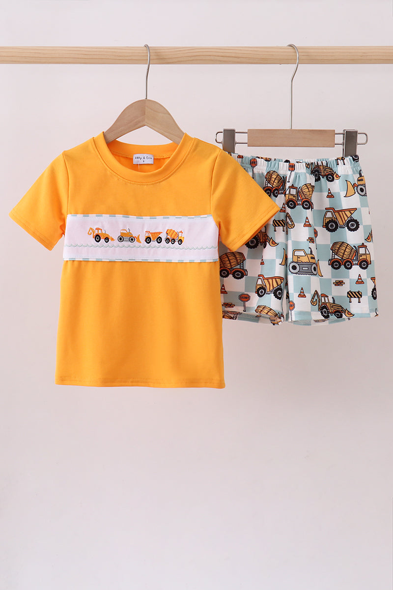 Construction vehicle shorts set