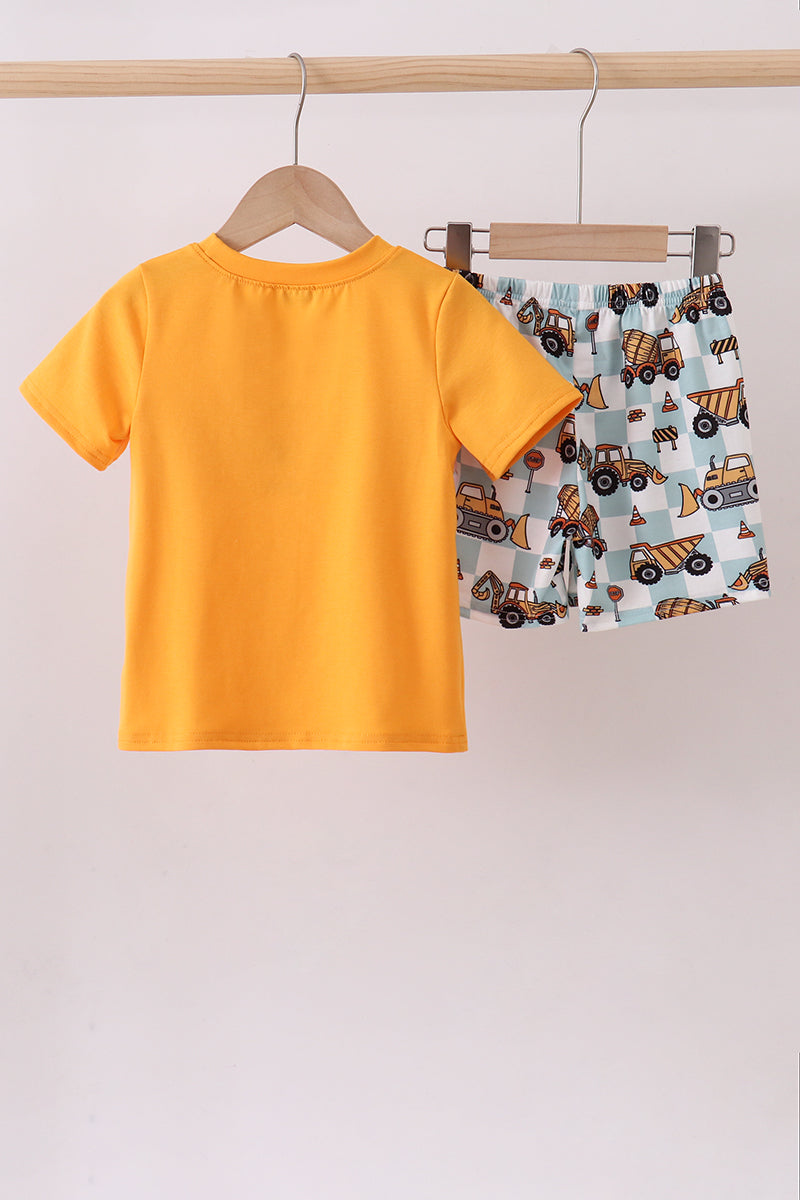 Construction vehicle shorts set