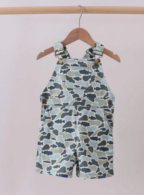 Camouflage denim overall