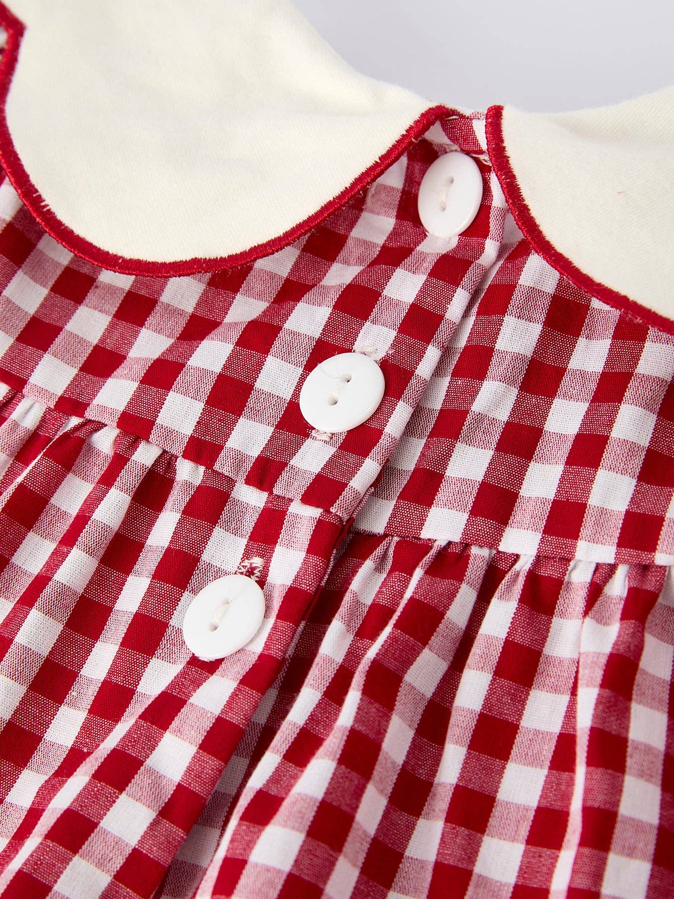 Christmas Tree Gingham Bloomers Set
