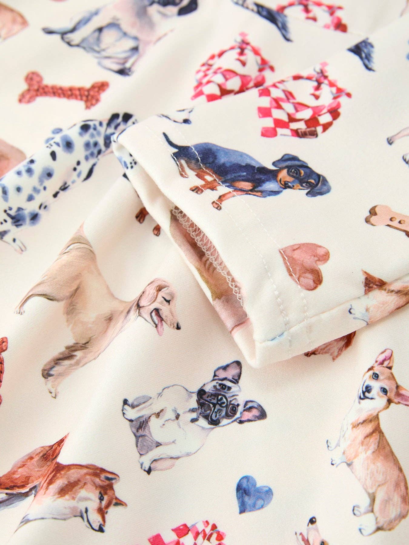 Fall Dog Print Long Sleeve Twirl Dress