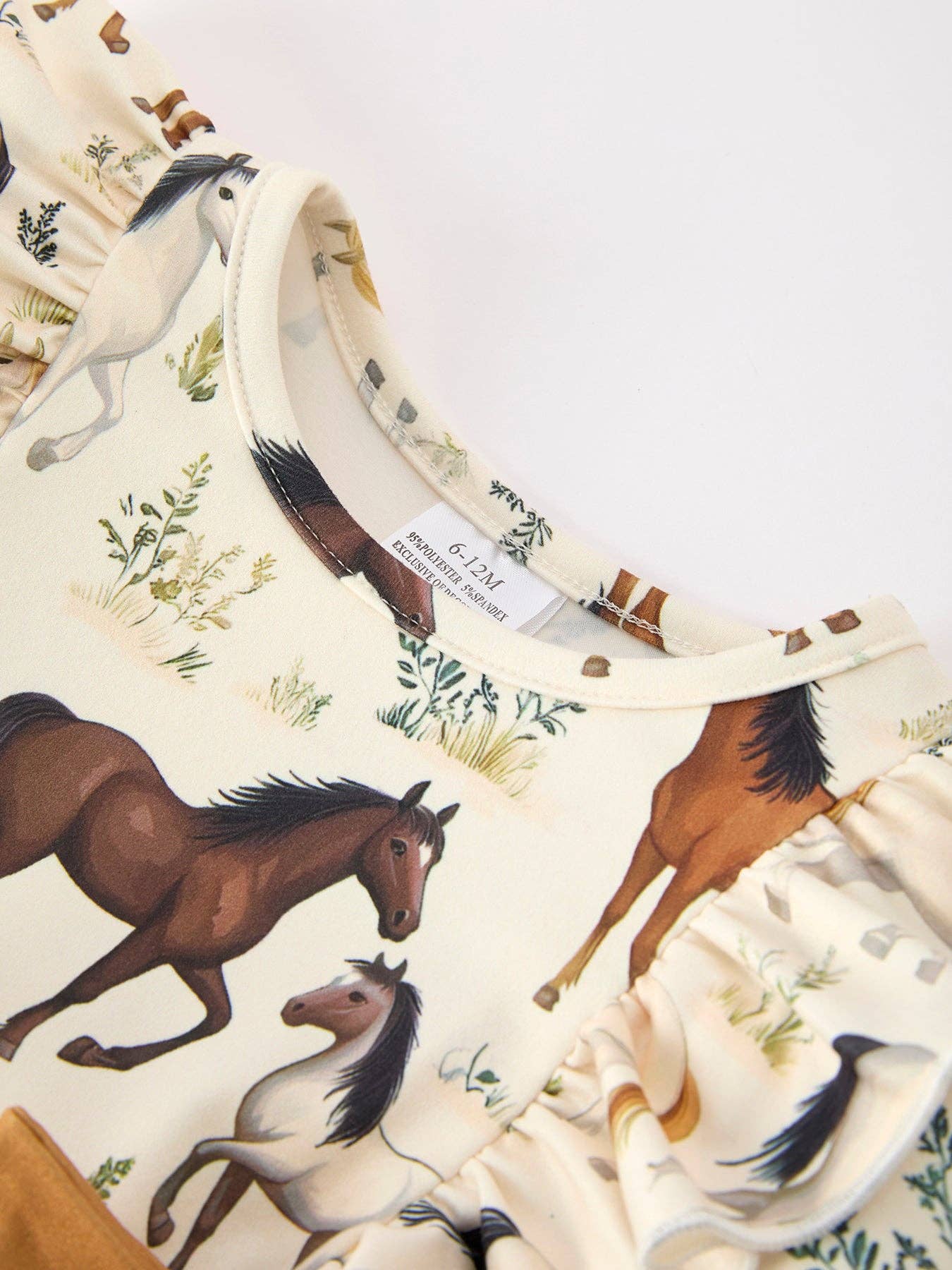 Western Horse Romper w/ Bow