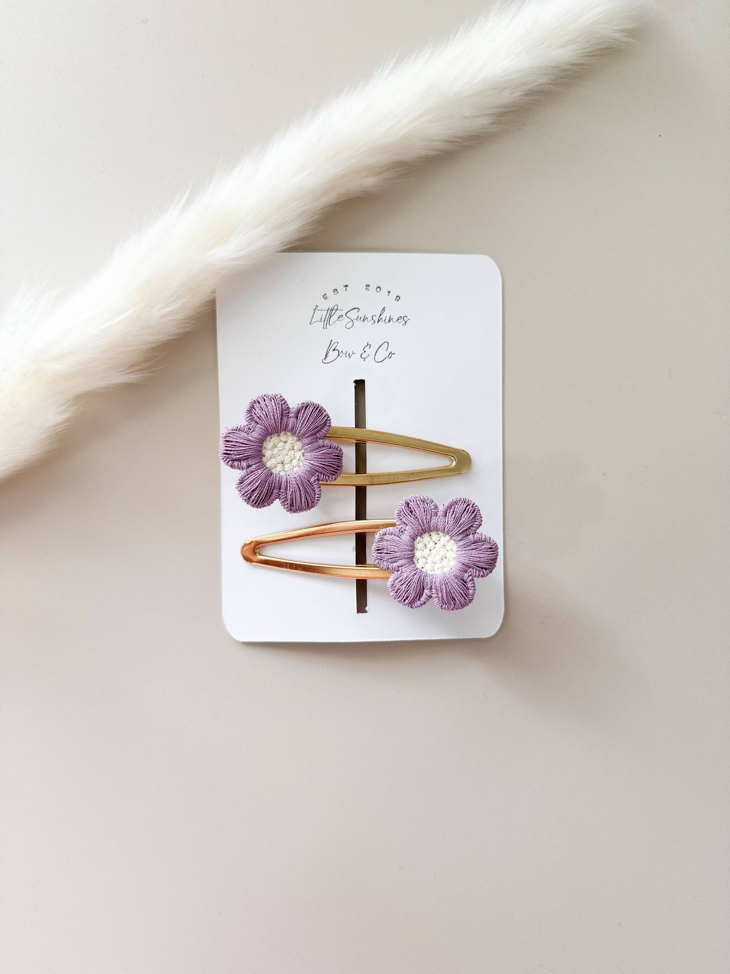Flower Hair Clips- Set of 2