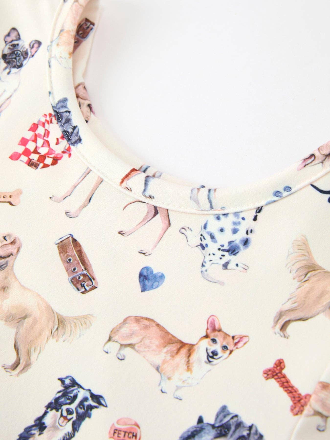 Fall Dog Print Long Sleeve Twirl Dress