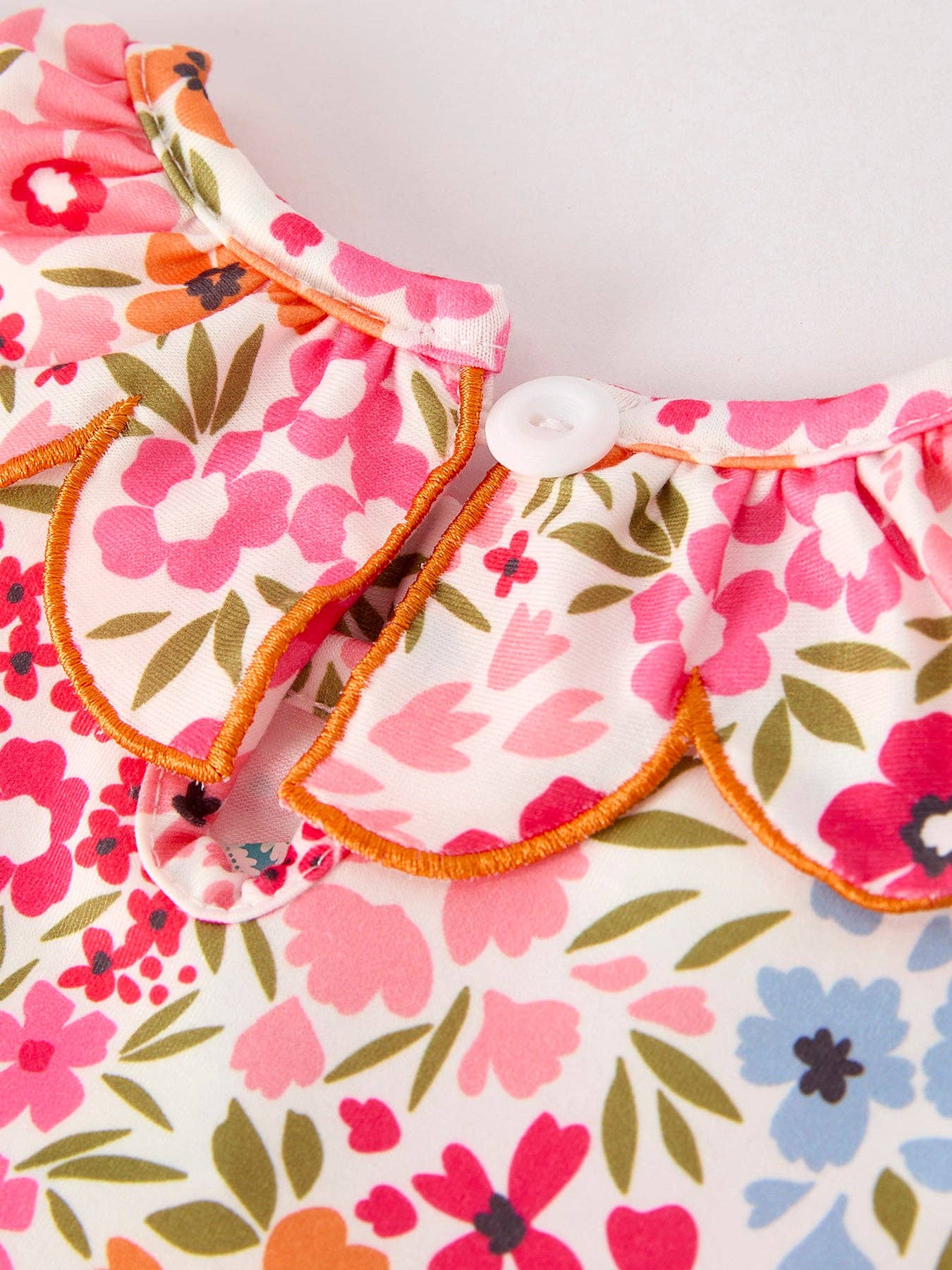 Pumpkin Smock Floral Dress