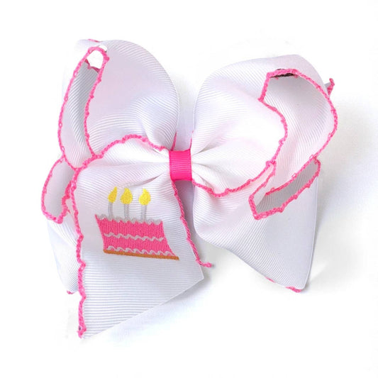 5" Birthday cake hair bow.