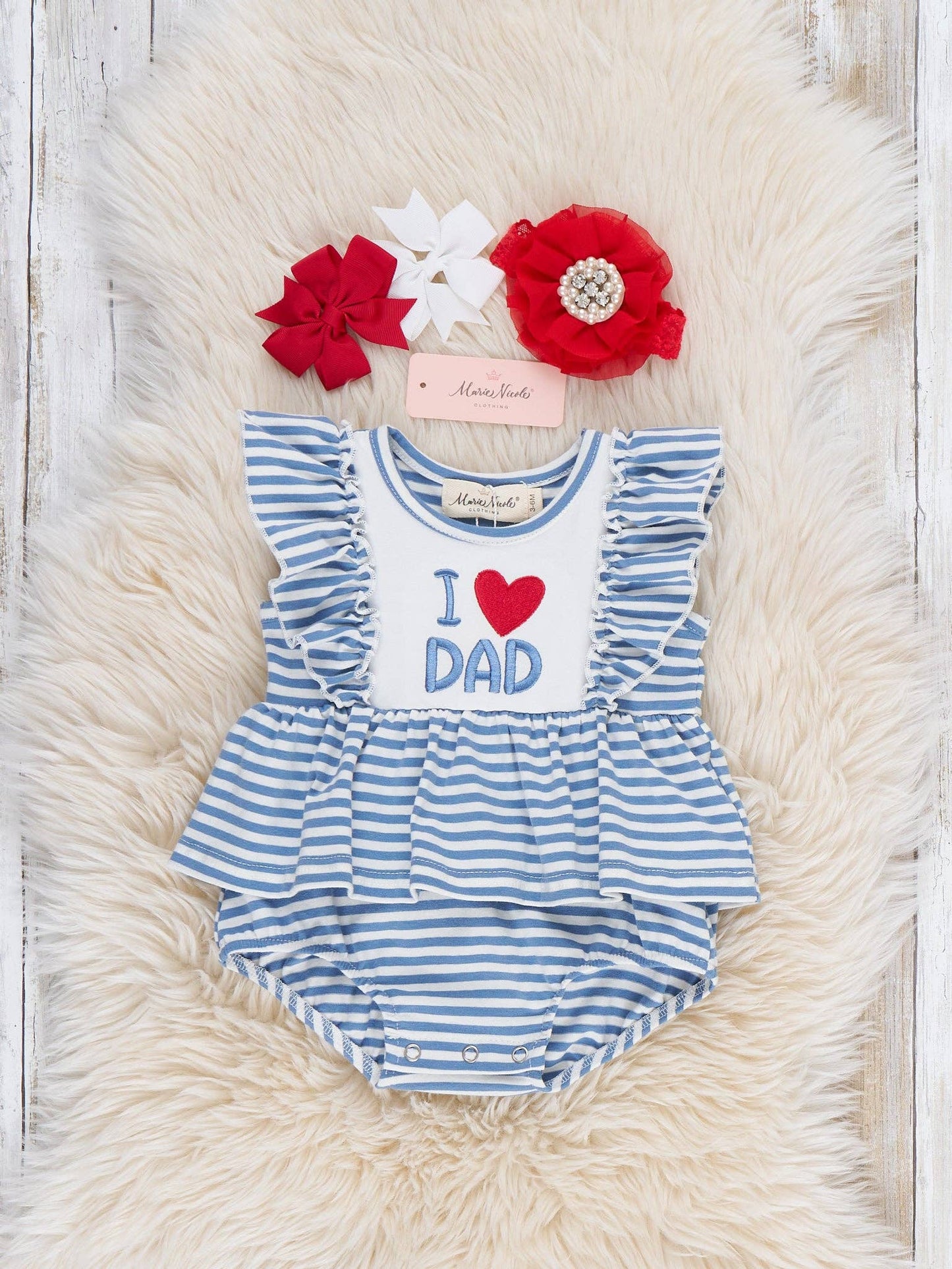 I Love DAD Bubble Romper