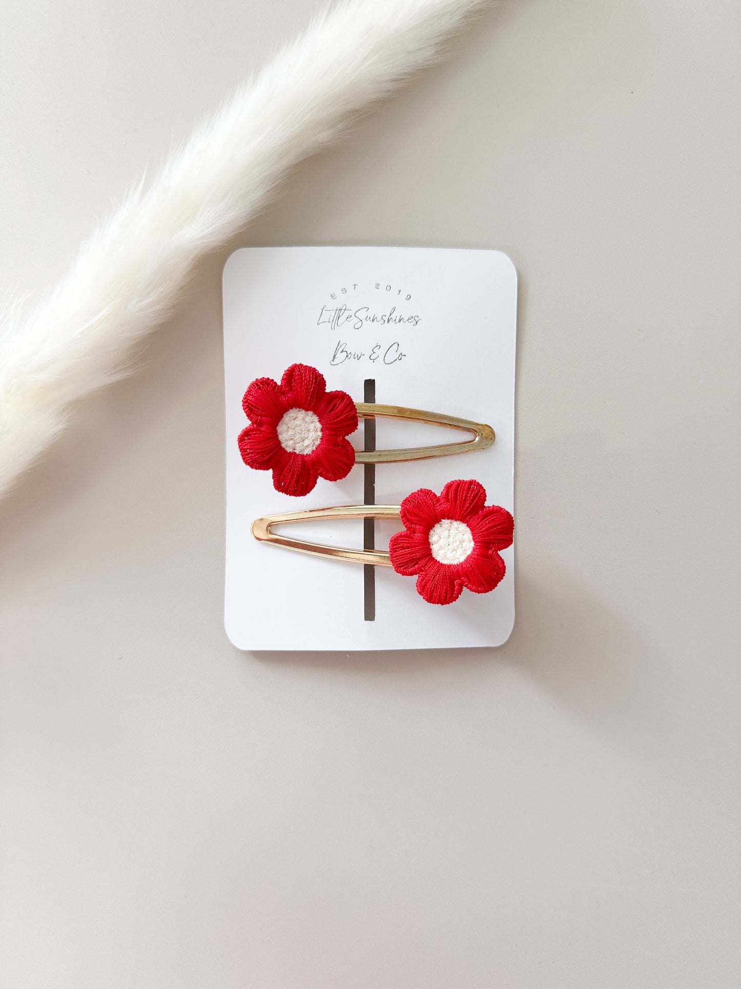 Flower Hair Clips- Set of 2
