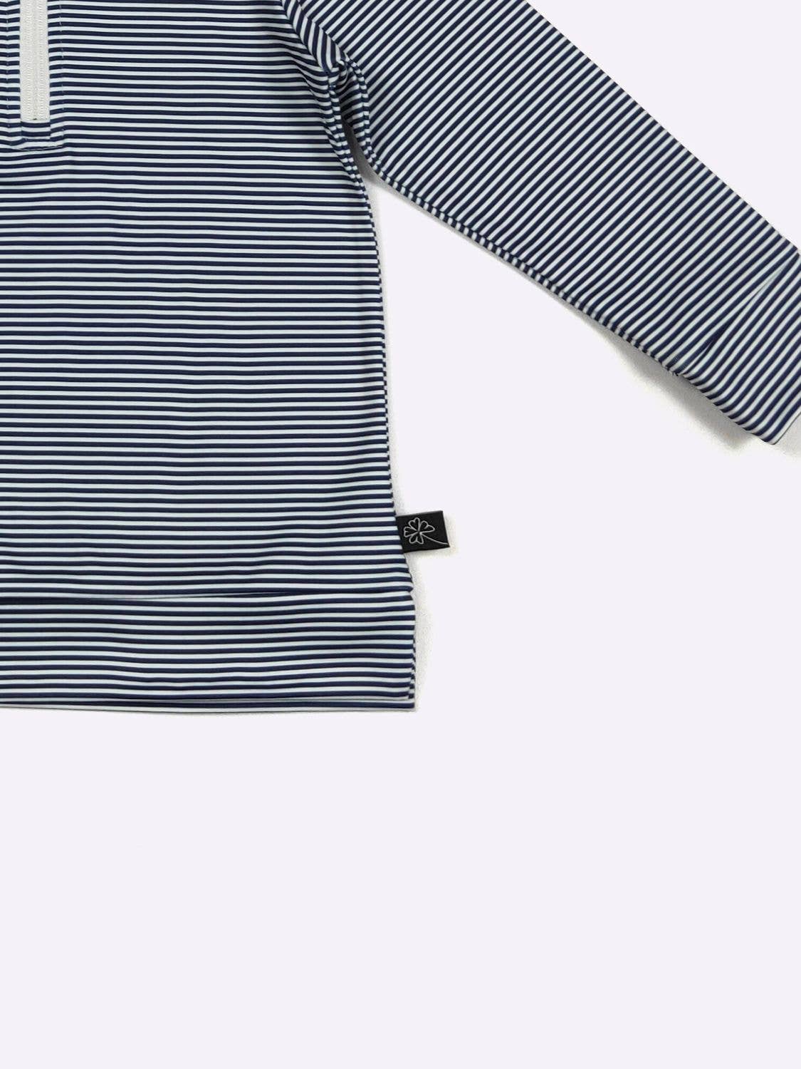 Navy Stripe Boy Quarter Zip