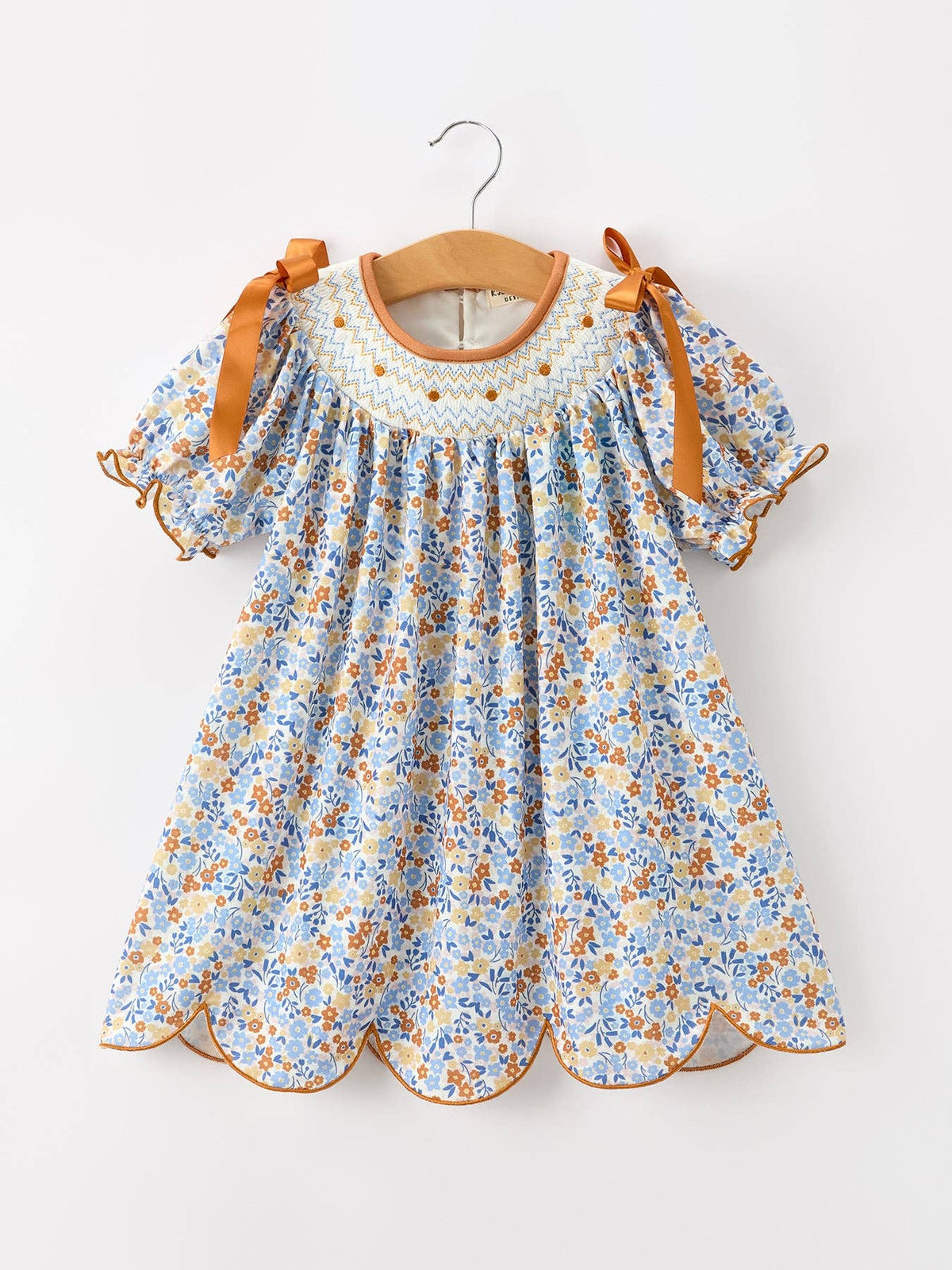 Fall Floral Smocked Dress