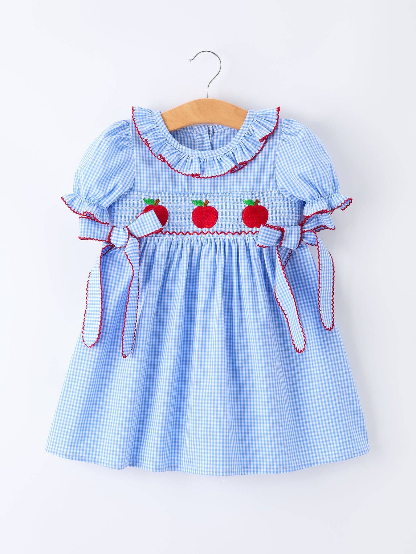 Back To School Apple Plaid Dress