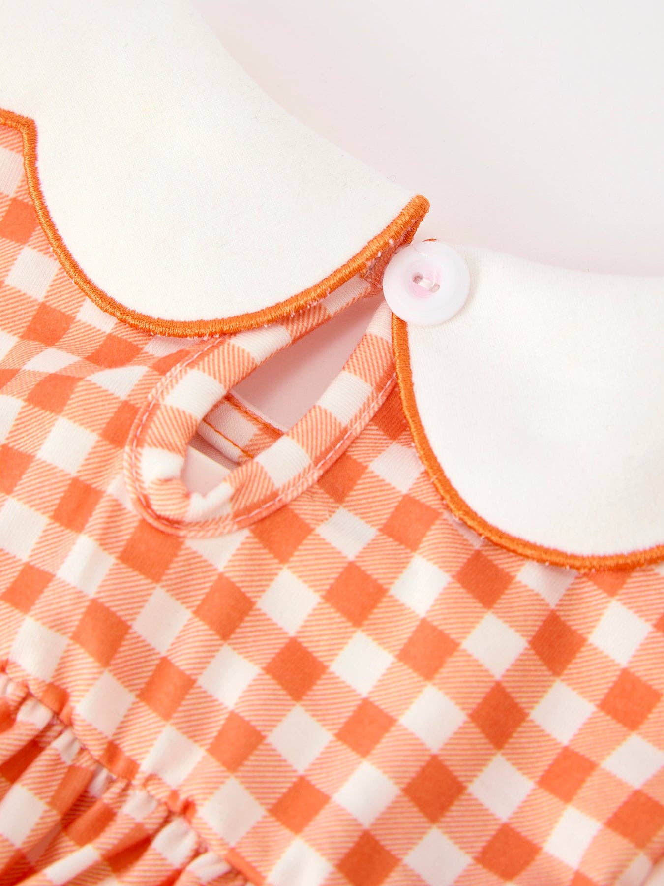 Fall Pumpkin Applique Puff Sleeve Dress