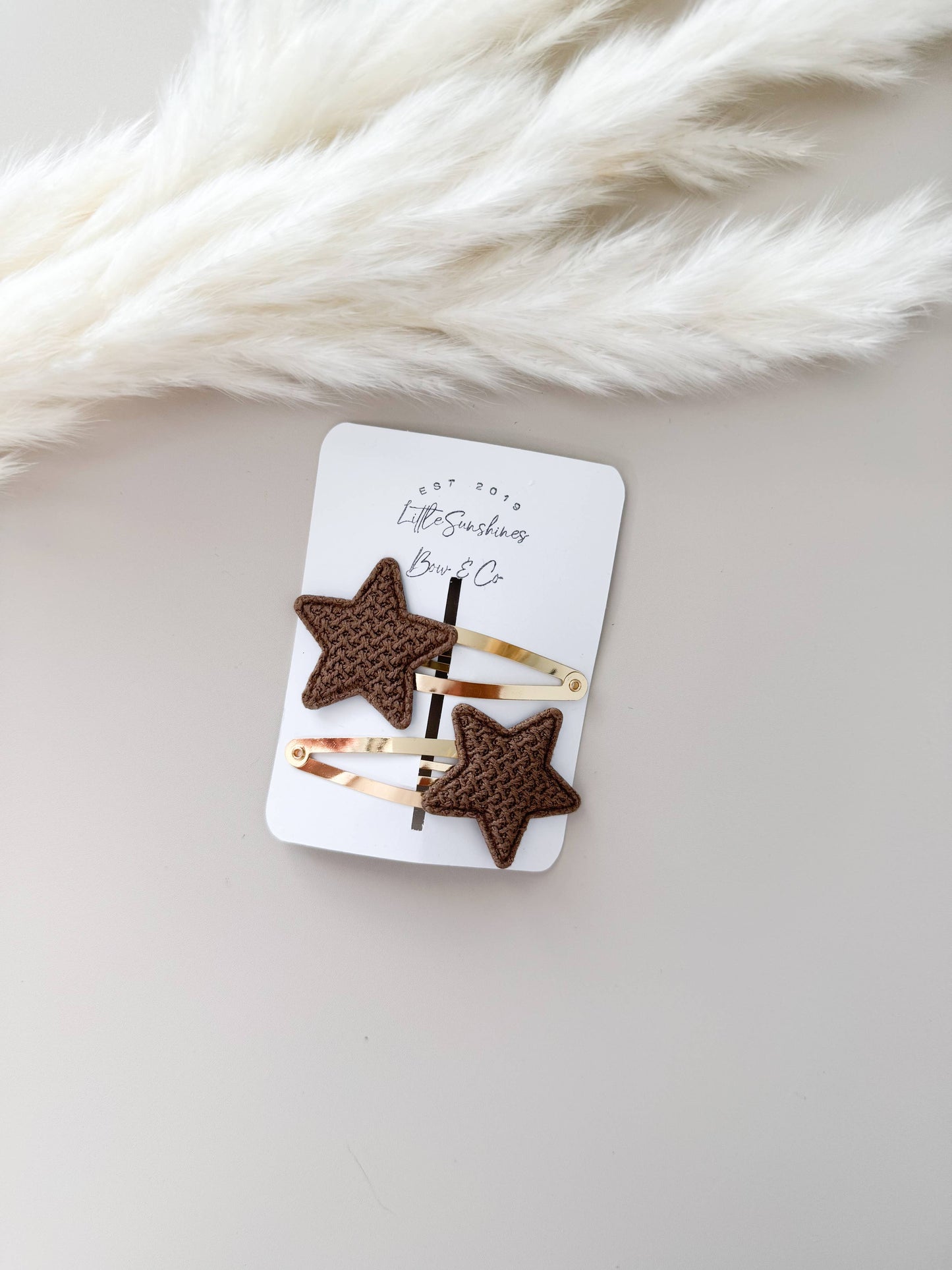 Quilted Star Snap Clips- Set of 2