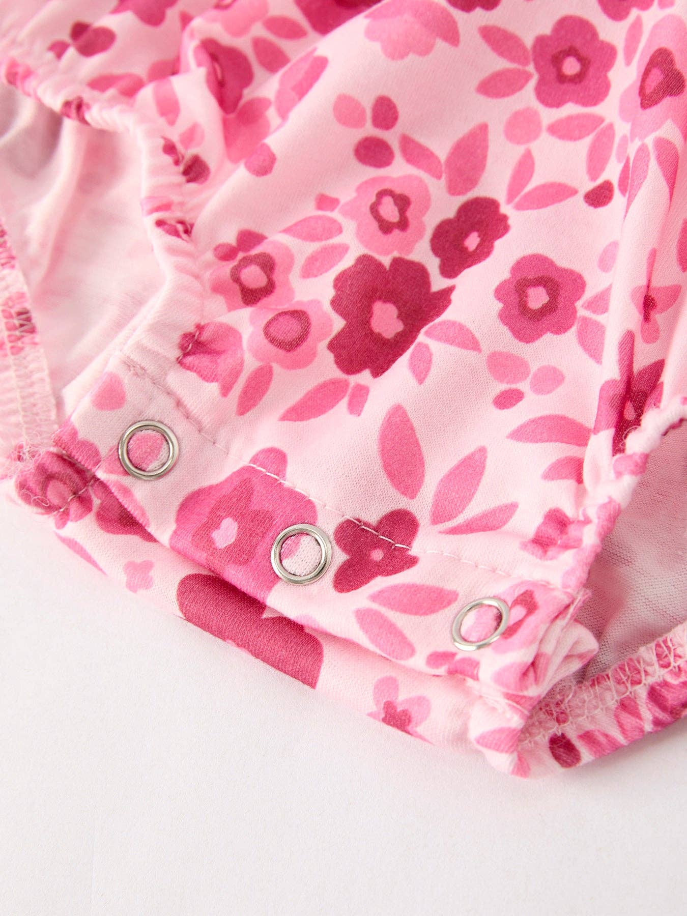 Boots Embroidered Floral Baby Girl Romper