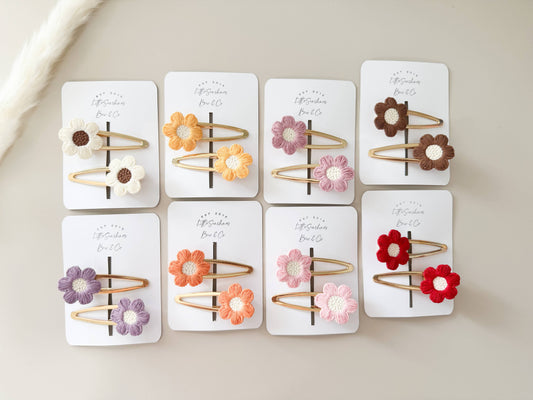 Flower Hair Clips- Set of 2