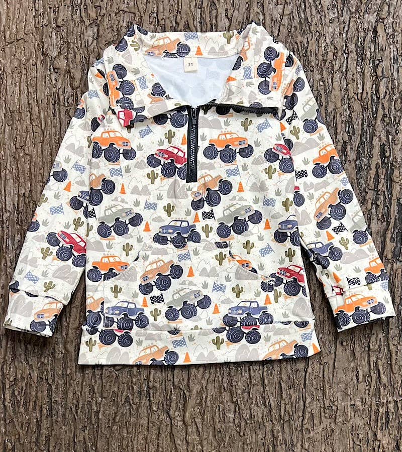 Desert truck pull over sweatshirt