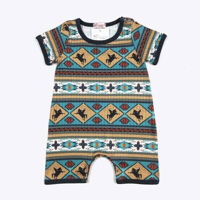 Aztec Summer Boy Romper: 0/6mo