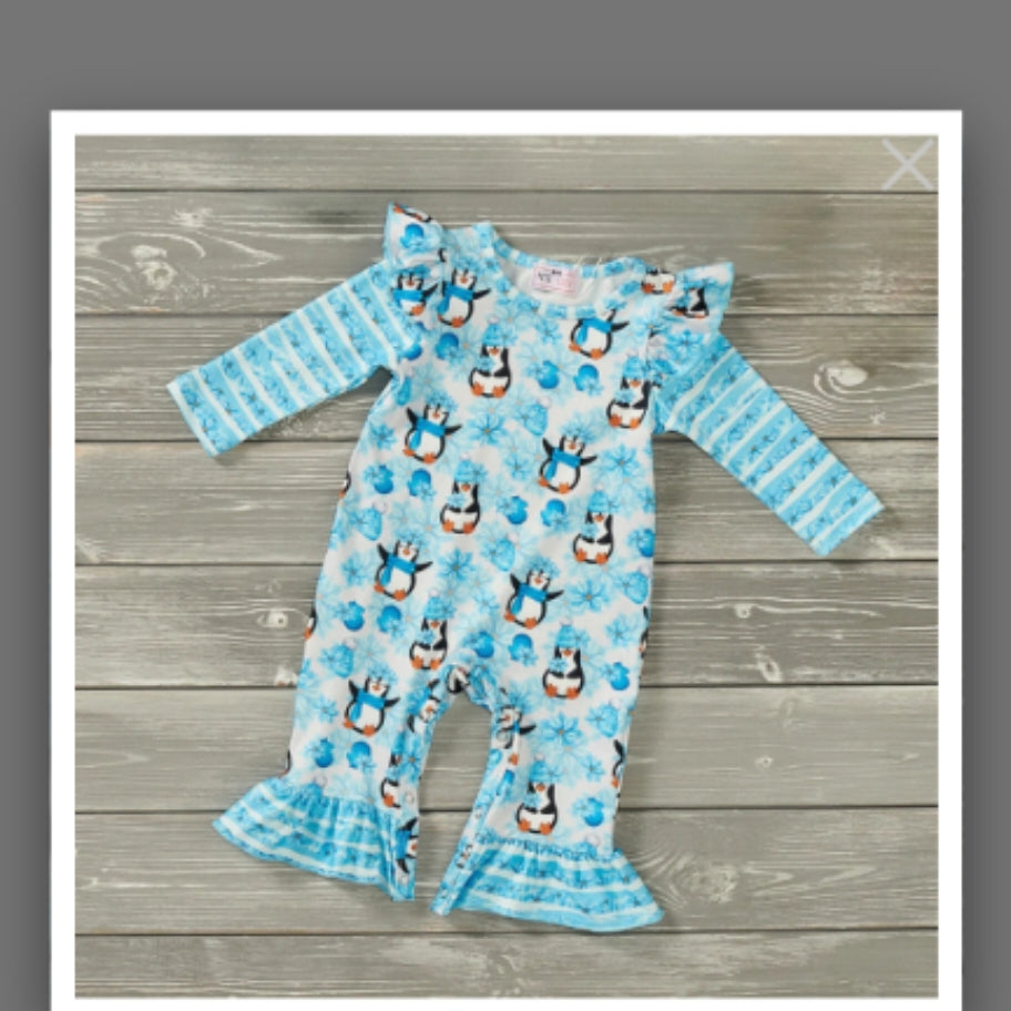 Playful Penguin Romper