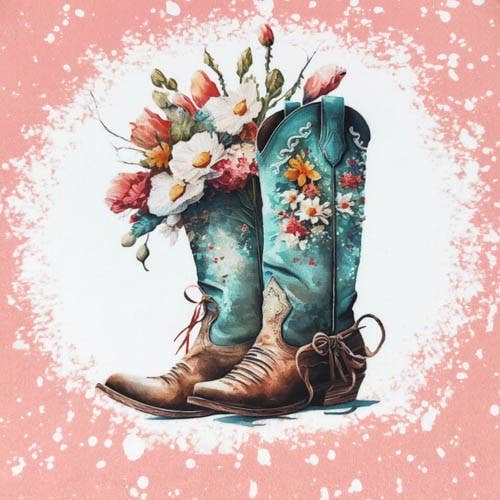 Teal Boots Girls Set