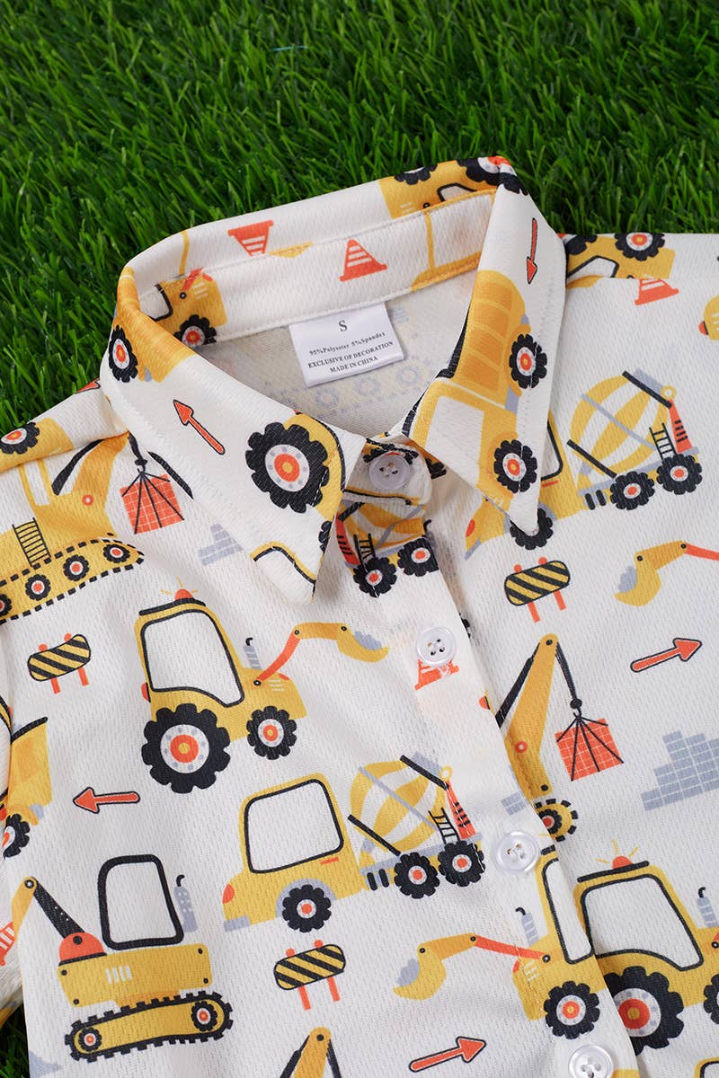 CONSTRUCTION TRUCK PRINTED BOYS SET.