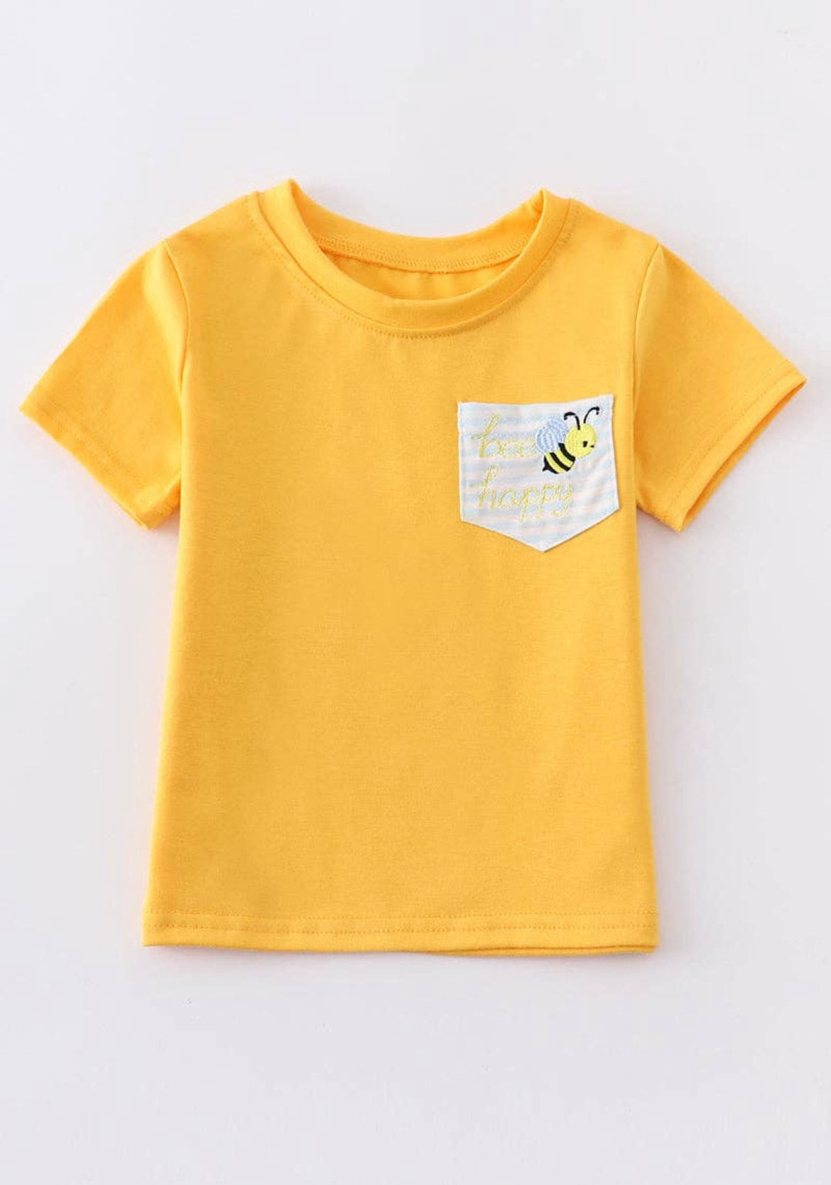 Yellow Bee Embroidery Shirt