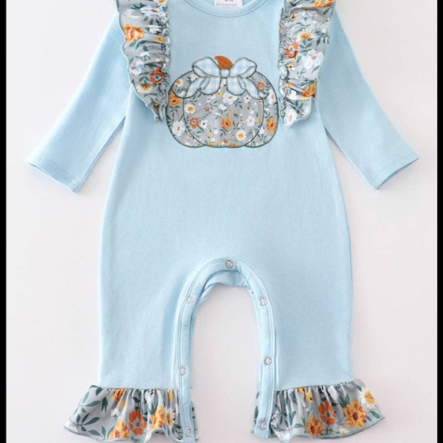 Blue Pumpkin Romper