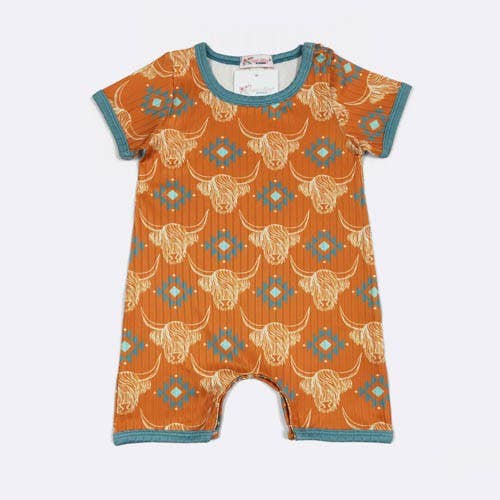 Copper Highland Boy Romper