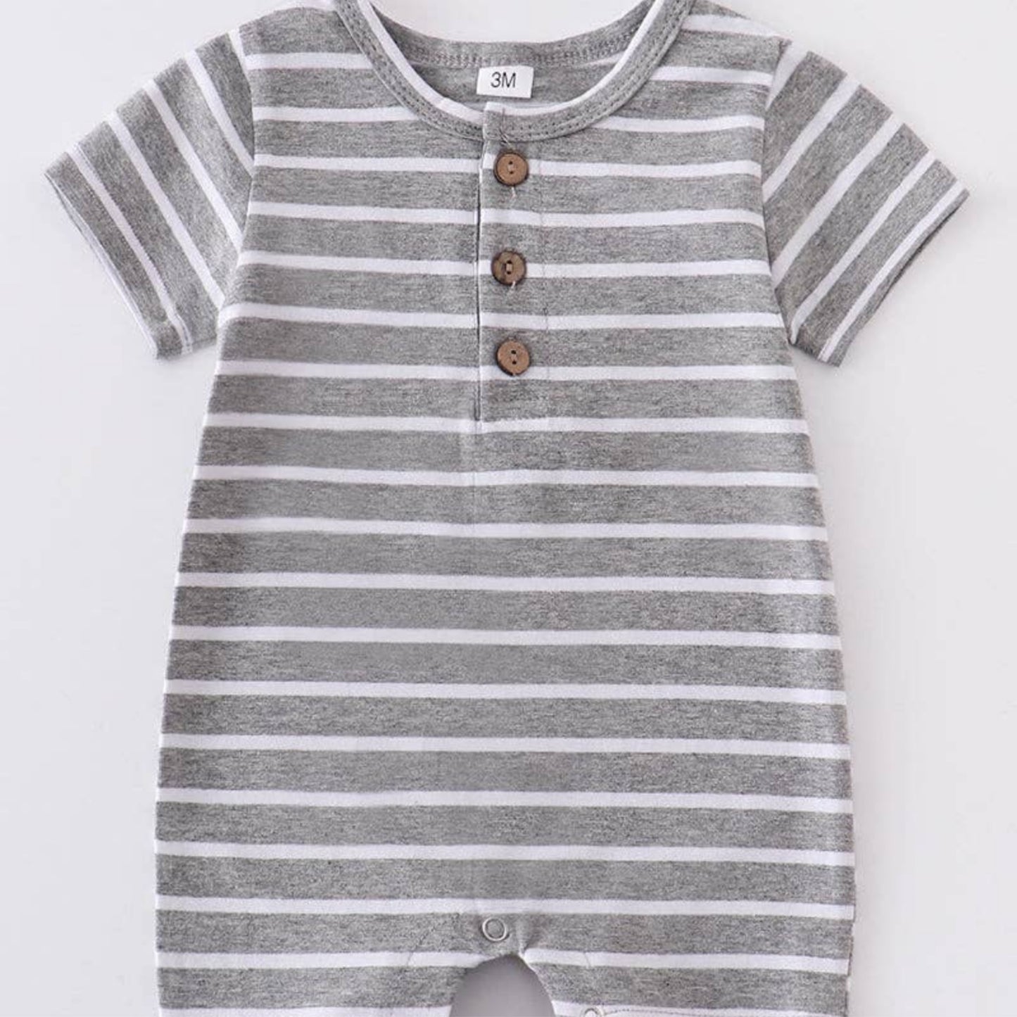 Gray Stripe Romper