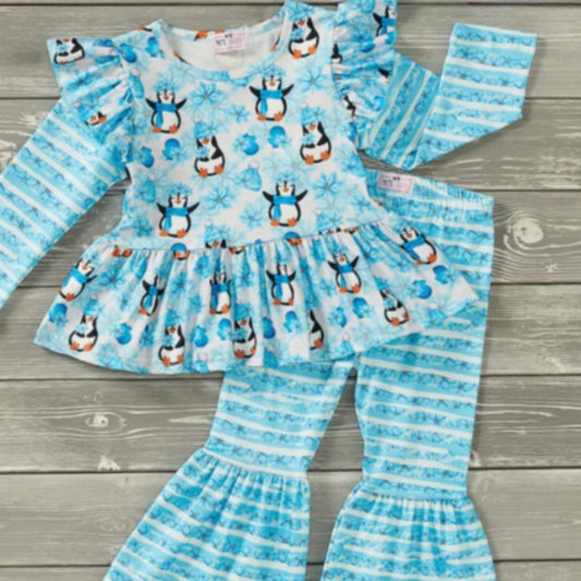 Playful Penguin Pant Set