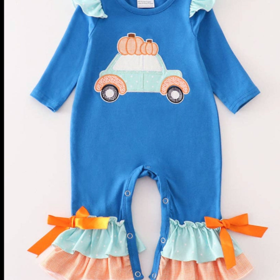 Pumpkin Car Romper