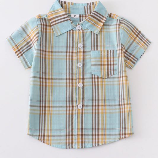 Mint Plaid Shirt