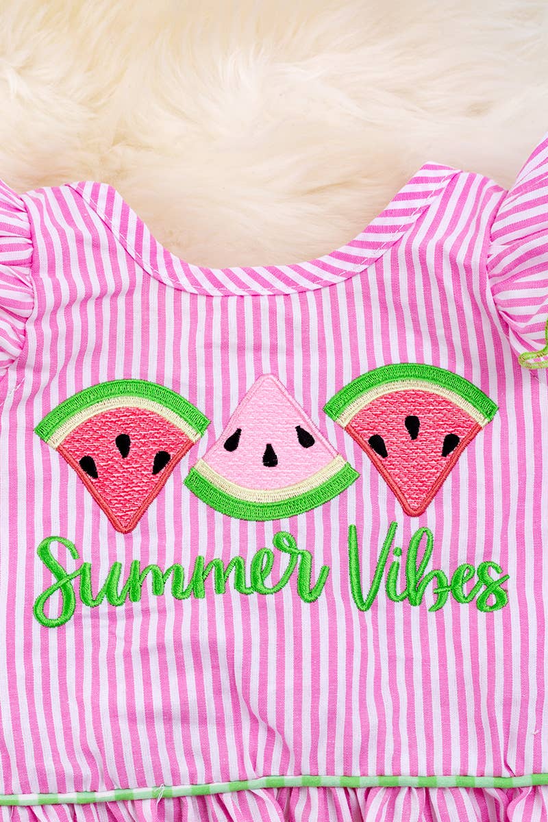 WATERMELON APPLIQUE BABY SET. OFG25144023 SOL: 0-3M