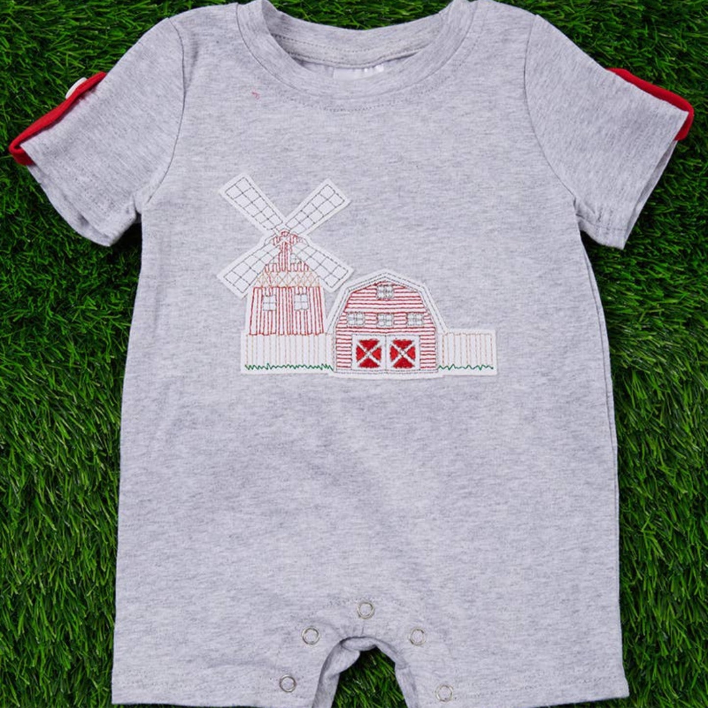 Gray Boy Farm Romper