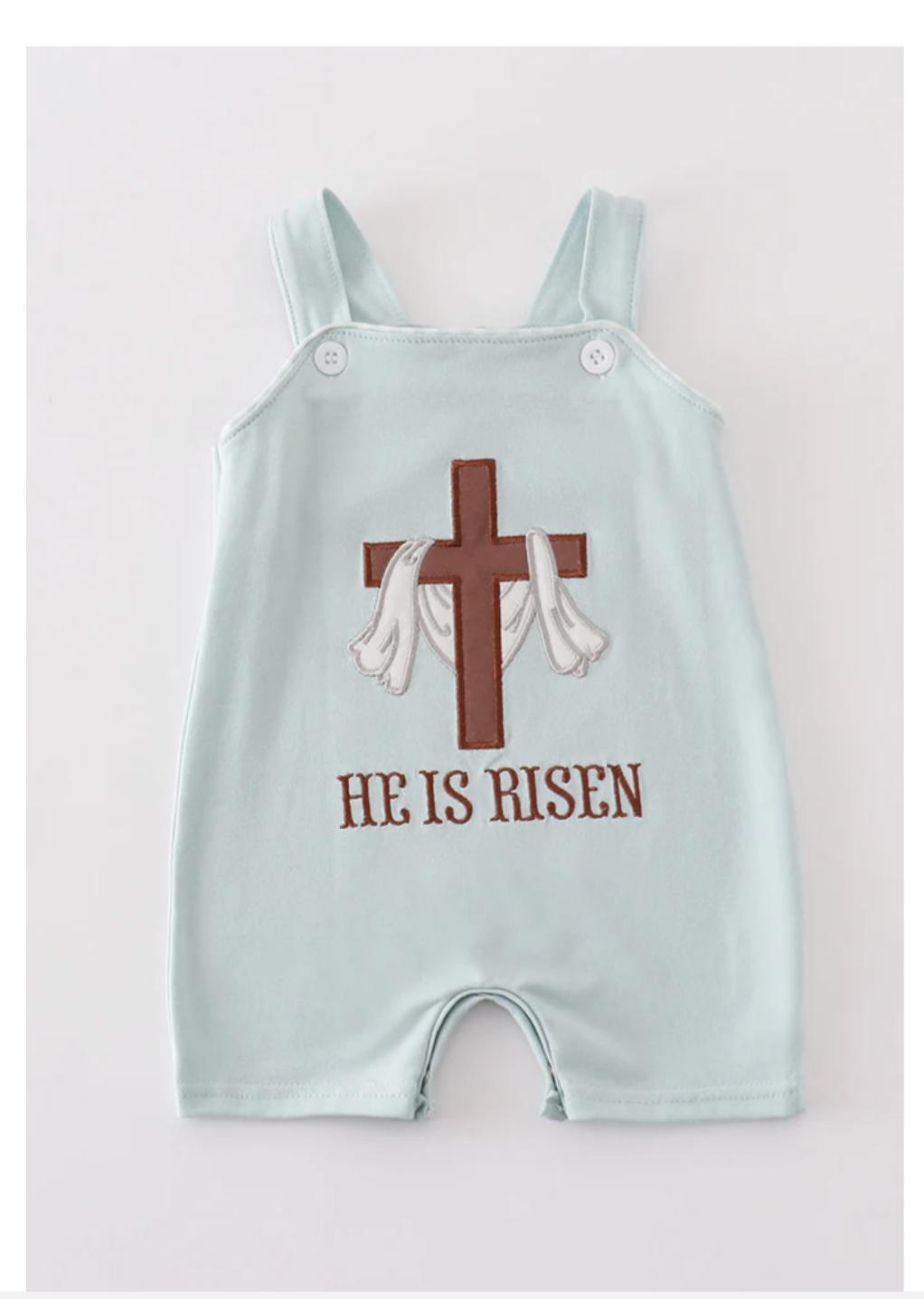 Easter He is Risen Embroidery Boy JonJon