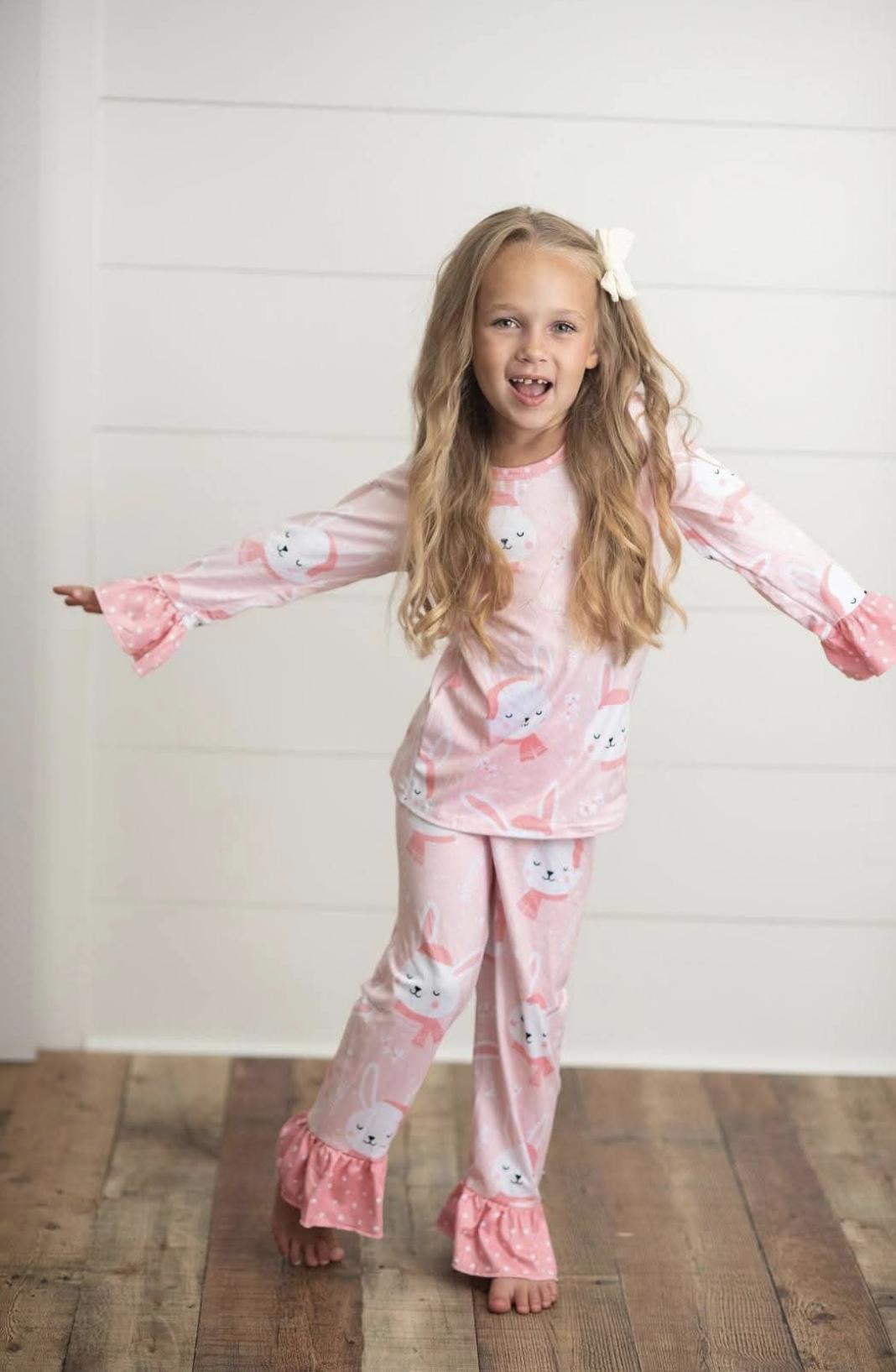 Girls Bunny Lounge Pajamas