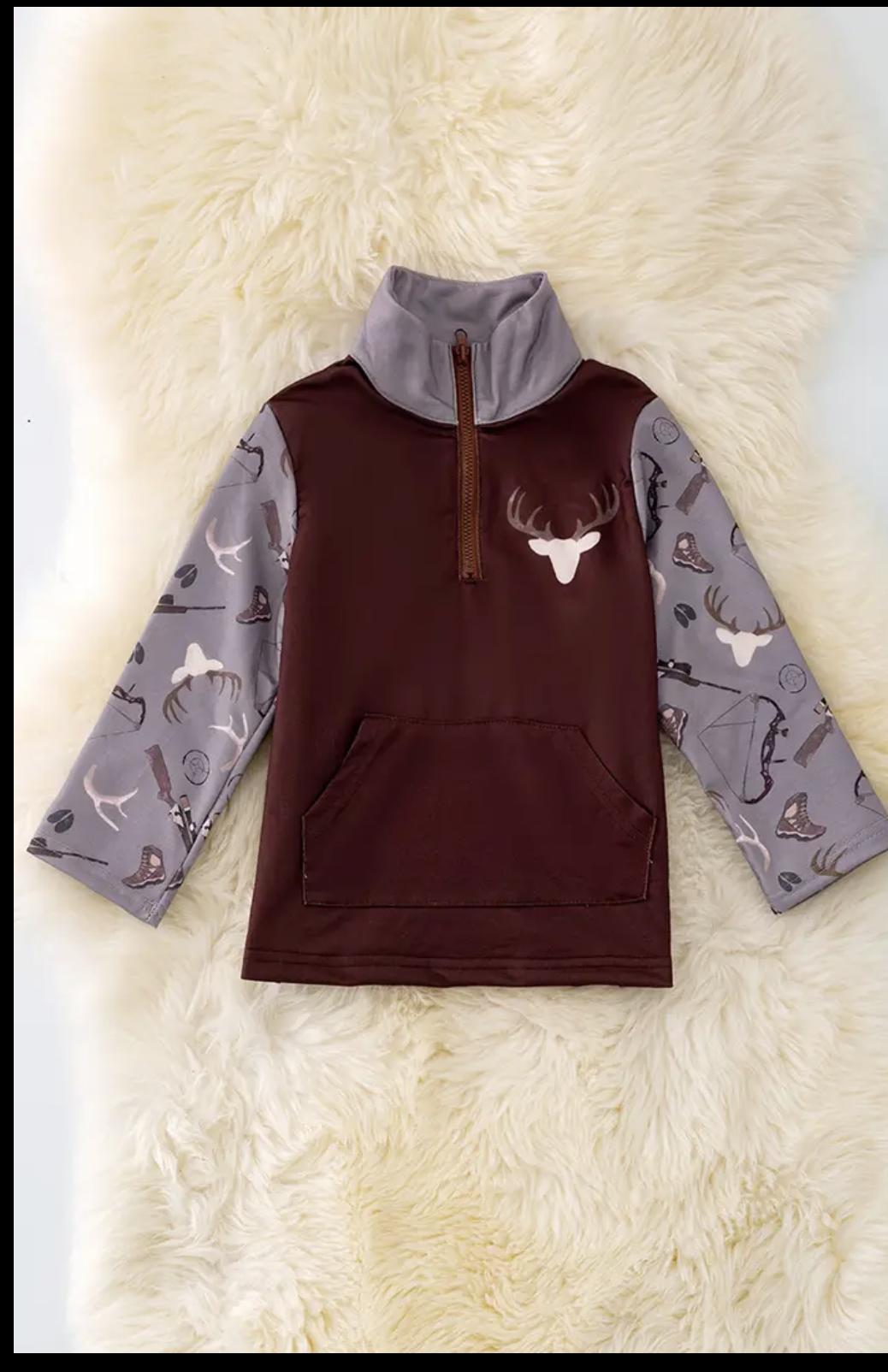 Deer Printed Pullover