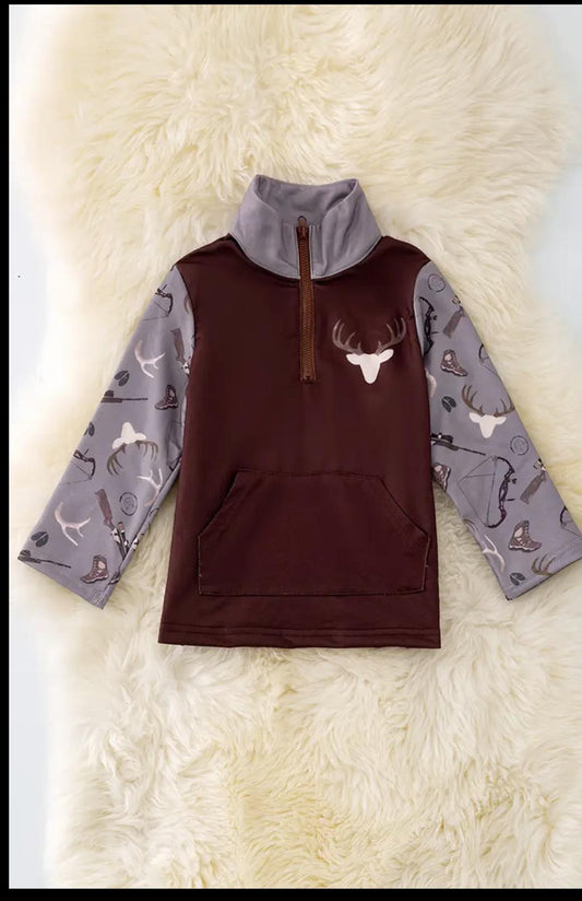 Deer Printed Pullover