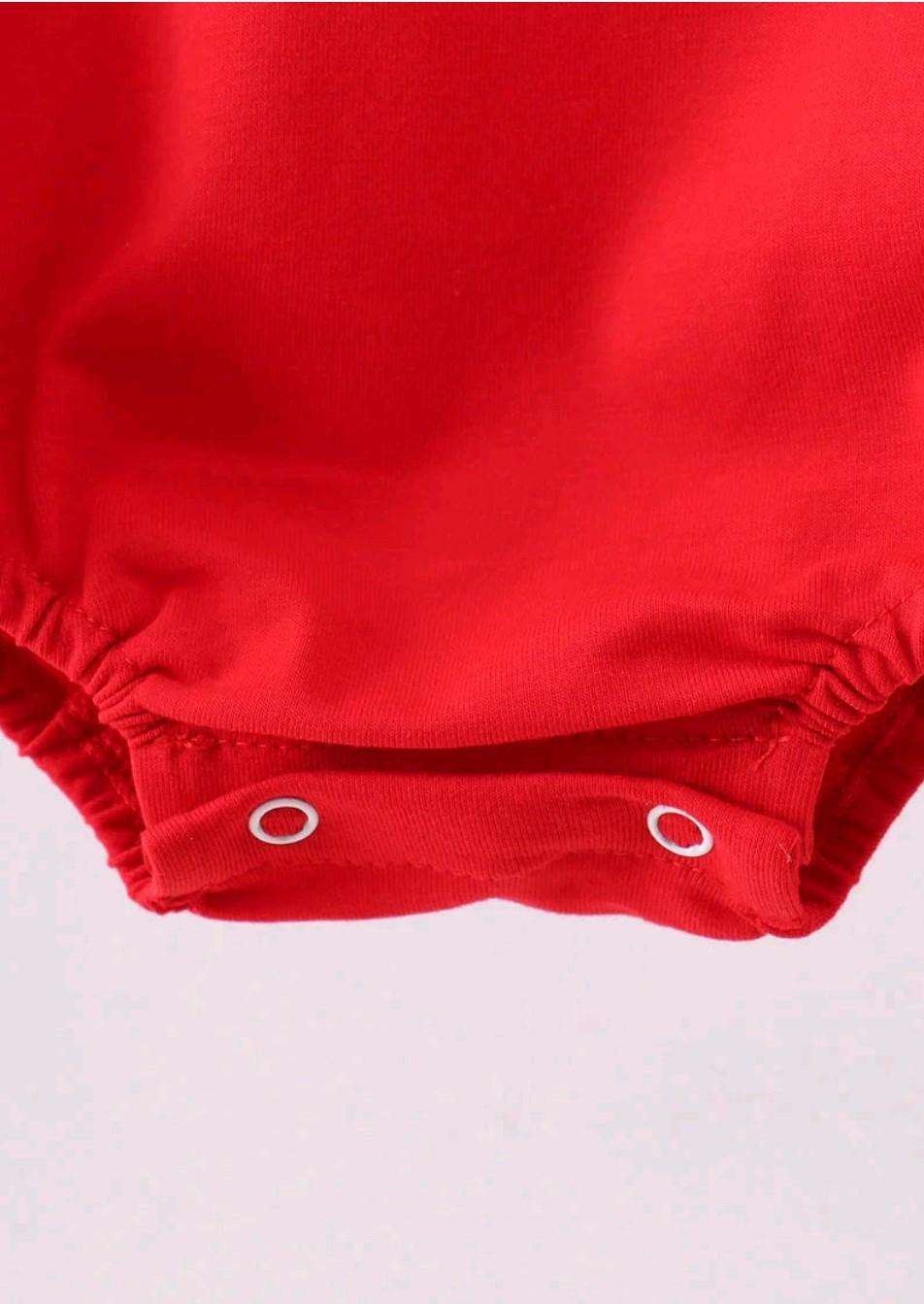 Red Baseball Applique Bubble