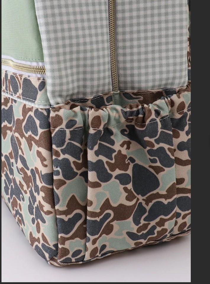 Camouflage bear print backpack